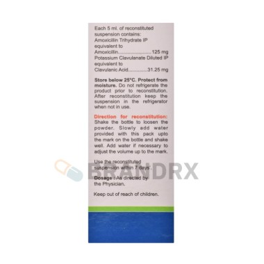 Clavam Dry Syrup 125/31.25 mg Alkem Laboratories Ltd.